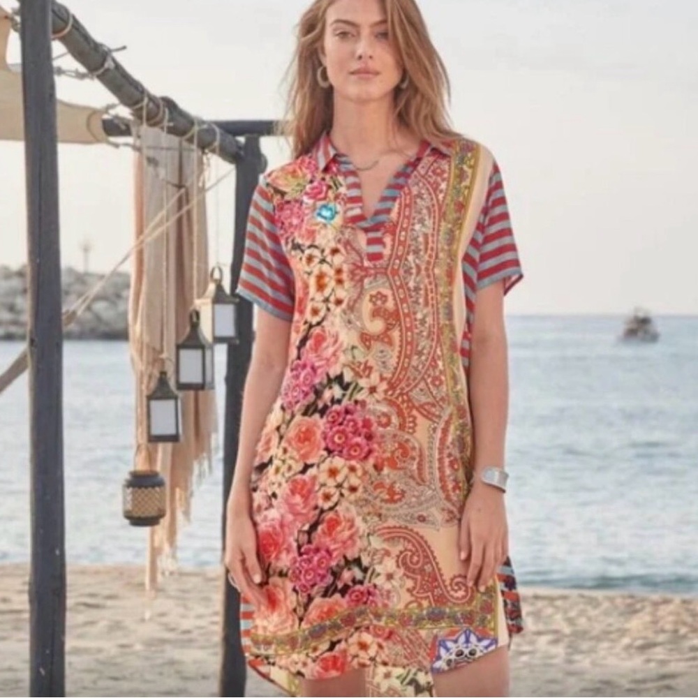 Vibrant Floral Women's Tunic Top